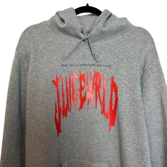 JUICEWORLD The World Domination Tour Gray Hoodie Sz. L - Picture 9 of 12